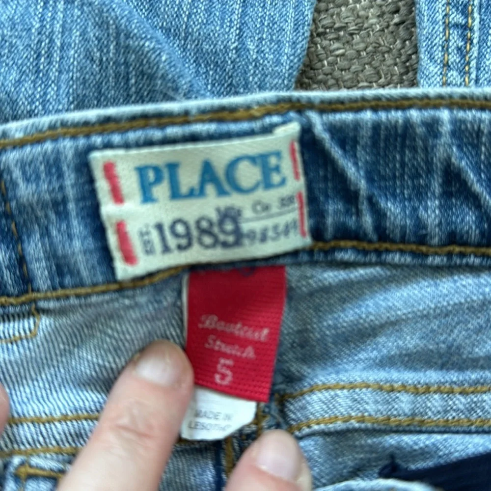 Children’s Place Bootcut Stretch Girls Denim Blue Light wash Jeans Size 5